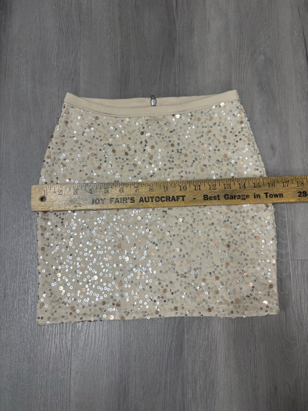 Y2K Party Sequin Mini Skirt Gold Women’s Size XS - Picture 8 of 8